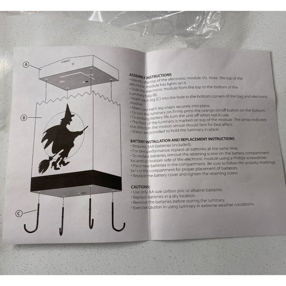 Halloween Hauntington Cackling Witch Motion Activated Luminary Lantern Hallmark - Picture 6 of 8